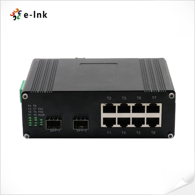 Industrial 8-Port PoE+ Gigabit Switch with 2×SFP Fiber Uplinks 30W/Port