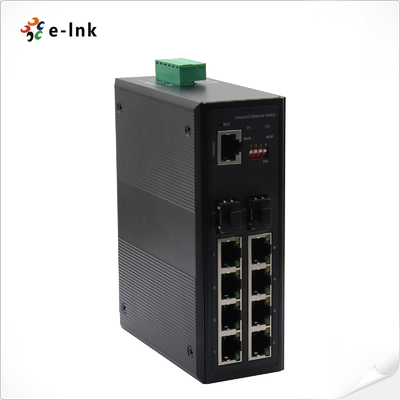 Managed Industrial PoE Switch 90W PoE++ Ports with IP40 Housing and DIN Rail Mount