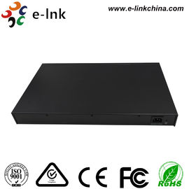 Black Fiber Optic Switch 12 10G SFP+ Fiber ports + 8 10/100/1000M Copper RJ45 ports