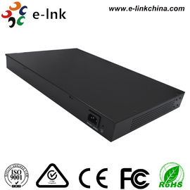 Black Fiber Optic Switch 12 10G SFP+ Fiber ports + 8 10/100/1000M Copper RJ45 ports