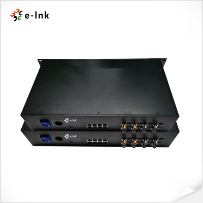 8-Port PoE Switch + 6-Ch Forward  2-Ch Return 3G-SDI Fiber Extender