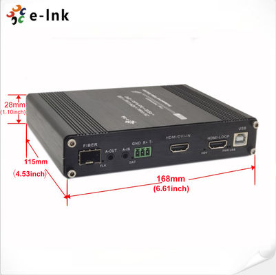 KVM RS232 HDMI Fiber Optic Extender Bidi Stereo Audio