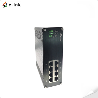 Unmanaged Industrial Ethernet Media Converter 8 Port 10/100BASE-T 58VDC FCC
