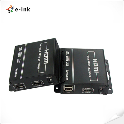 3.40Gbps HDMI Over Fiber Optic Extender 4K KVM EDID Surface Mountable