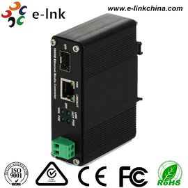 12 - 48 V 30W PoE Endüstriyel Ethernet Ortam Dönüştürücü Tek Modlu Tek Fiber
