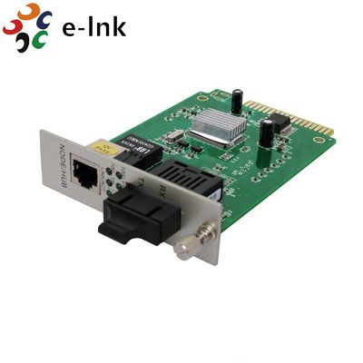 Kart Tipi Fiber Media Konvertörü İçeriye Elektrik Kaynağı 10/100M Çoklu Mod 2KM