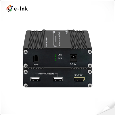 Mini 4K / 60Hz HDMI 2.0 KVM USB fiber optik uzatıcı üzerinden