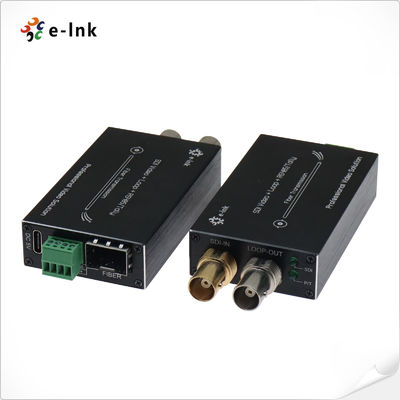 Çok fonksiyonel Mini 3G / HD-SDI Fiber Optic Converter, 80km'ye kadar Video Ses ve Ters Sinyalleri ile