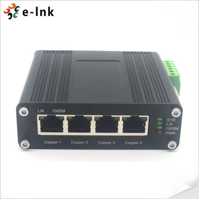 Endüstriyel DIN Rayı Gigabit Ethernet Anahtarı 4 Port SFP Fiber -40°C ila 75°C