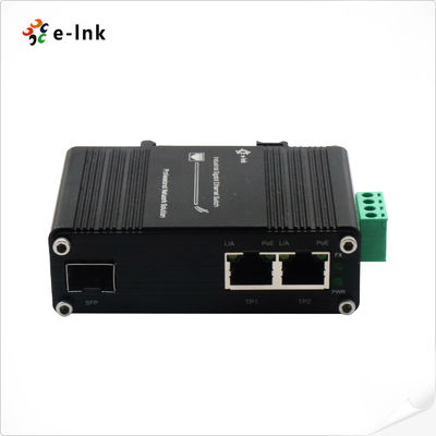 Endüstriyel 90W PoE++ Medya Dönüştürücü Gigabit SFP Fiber Port