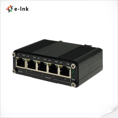 Endüstriyel 1-Port PoE+ - 4-Port Gigabit PoE Genişletici 400m Kaskad