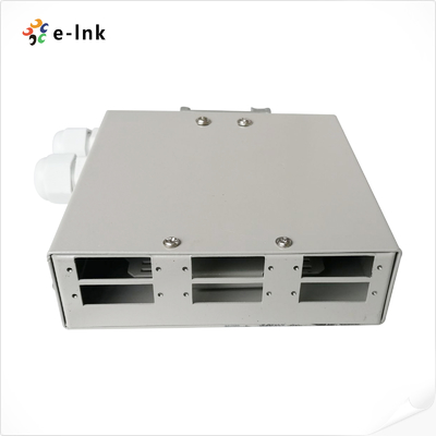 6 portlu DIN-Rail Fiber Splice Box, 12 fiber splicing multi-adapter desteği