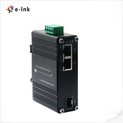 2-Port Endüstriyel PoE+ Medya Dönüştürücü, 10G Fiber, Güneş Enerjili Voltaj Yükseltici, 12-48V Giriş Destekler, Zorlu Ağlar için 60W PoE+ Güç Sağlar