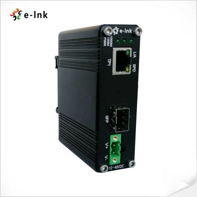 Mini Tip Endüstriyel Fiber Optik Ethernet Medya Dönüştürücü 10/100 /1000M 48VDC